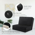 thumbnail image 4 of Kadyn Floor Chair, Legless Tatami Chair, Lounge Chair,Sleeper Bed Couch Recliner,Convertible Lounger Folding Sofa Sleeper Bed-Black, 4 of 8