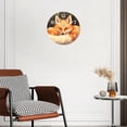 thumbnail image 3 of 10 Inch Wall Clock Battery Operated Silent Clock Decorative for Office, Kitchen, Outdoor, Living RoomCute Red Fox Sleeping in The forest Cute Drawing, 3 of 4