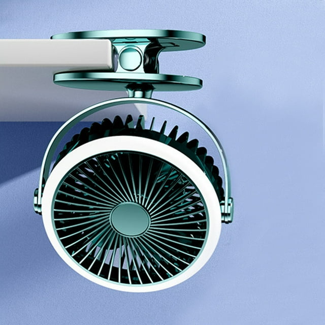 Ventilador, ventilador de techo, ventilador de escritorio, ventilador de clip Fill-l, ventilador de camping con luces LED y clip, ventilador a batería con clip, ventilador recargable por USB para tien