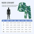 thumbnail image 3 of KLL Peacock And Flowers Sleepwear Mens Flannel Pajamas,Long Cotton Pj Set, 3 of 7
