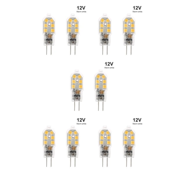 Toystoory Mini bombilla LED de 2 uds., luces nocturnas emisoras de luz de 360 grados para candelabros, lámparas de mesa, iluminación de armario AC/DC12V blanco cálido 5piezas Toystoory CBP167219