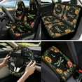thumbnail image 2 of Yuyamidu Dragonfly Car Seat Cover Full Set of 13 Flowers Auto Steering Wheel Cover Seat Belt Strap Pads Cup Coasters Armrest Cover Pad Keychain Car Accessories, 2 of 6