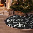 thumbnail image 4 of Salouo Travel The World Christmas Tree Skirt 36" Farmhouse Christmas Decorations Snowman Xmas Tree Skirt Tree Mat for Holiday Party Decor, 4 of 8