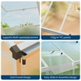 thumbnail image 5 of 8×10 FT Greenhouse, Large Walk in Greenhouses for Outdoors and Garden Planting, Polycarbonate Greenhouse with Enhanced Aluminum Frame, Green Houses with Upgraded Floor Spikes and Roof Vent, Silve, 5 of 6