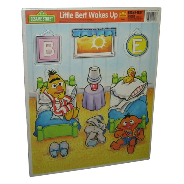 Sesame Street Little Bert Wakes Up (1991) Golden Frame-Tray Puzzle -  Walmart.com