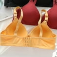 thumbnail image 4 of SMihono Sexy Bras for Women Comfy 2025 Solid V Neck Glossy Bra Thin Breath Comfort Daily Bras Comfy Built in Bra Underwear Yellow 36, 4 of 4