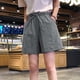 thumbnail image 3 of ICHUANYI Clearance Fashion Women Lady Solid Casual Short Pants High Waist Loose Bandage Pants(Gray, L) ICHUANYI WER2023081108878, 3 of 3