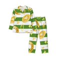 thumbnail image 1 of Fotbe Watercolor St Patrick Day Pijama de Hombre con Estampado de Manga Larga, Conjunto de 2 Piezas, Ropa de Dormir Suave y Cómoda con Bolsillos-Small, 1 of 7