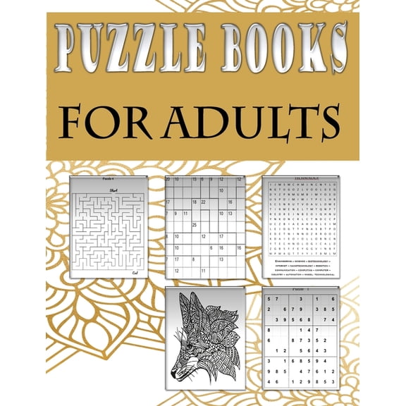 Puzzle books for adults: Fun and relaxing Activity Puzzle Book for Adults, Word search, Sudoku, mandala, Killer Sudoku a, (Paperback)