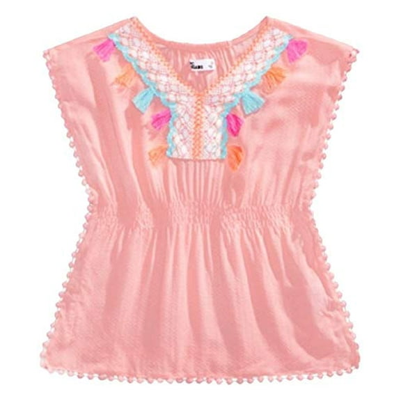 Epic Threads Little Girls Crochet-Trim Caftan Top (Pink Dust, 6)