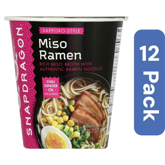 Snapdragon Miso Ramen Cup 2.2 oz (Pack of 12)