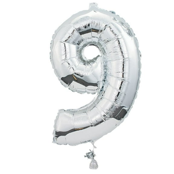 9 Shaped Number Mylar Balloon