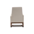 thumbnail image 3 of Rocking Chair Upholstered Modern Retro High Back Accent Chair Light Beige, 3 of 5