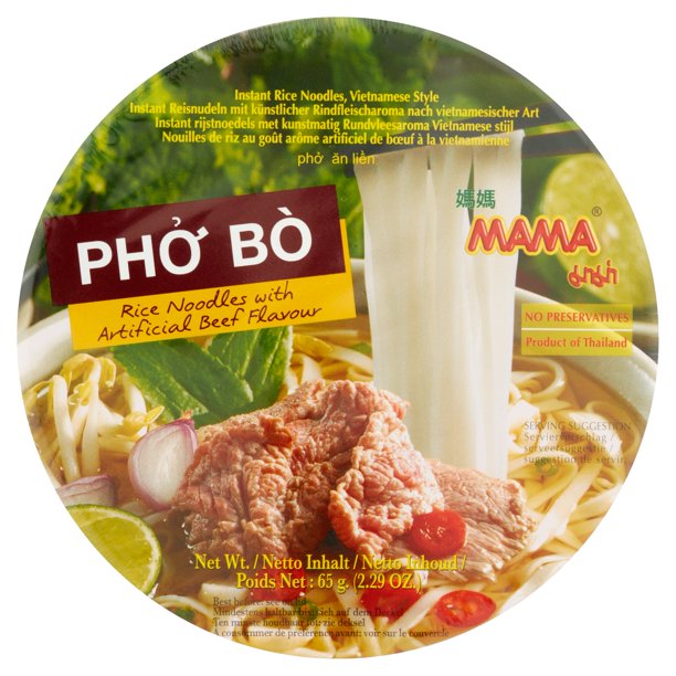 Mama Pho Bò Vietnamese Style Instant Rice Noodles, 2.29 oz Walmart