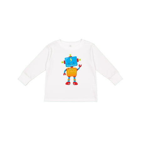 

Inktastic Cute Robot Colorful Robot Funny Robot Robotics Gift Toddler Boy or Toddler Girl Long Sleeve T-Shirt