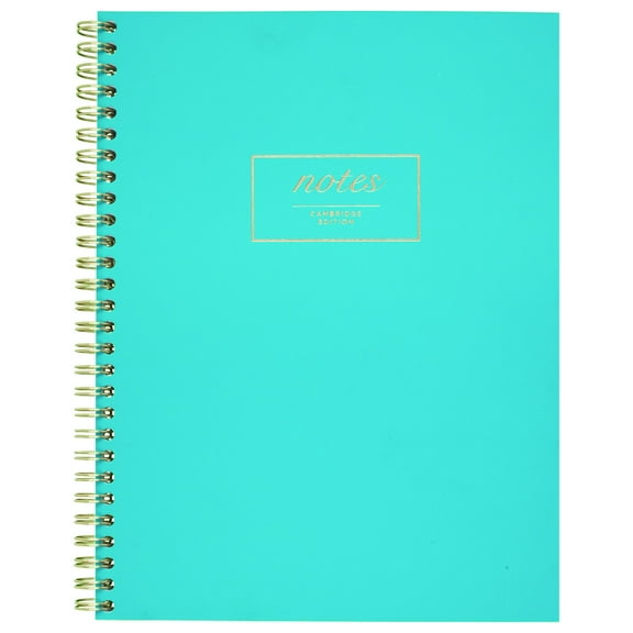 Cambridge WorkStyle Fashion Notebook, 80 Sheets, 7 1/4" x 9 1/2", Teal