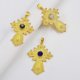 thumbnail image 3 of 7cm Ethnic Ethiopian Cross Pendant Necklaces With Black Rope Women Girls Charms Ethnic African Ethnic Jewelry 157916--Blue Stone-Product code 47607 Blue Stone, 3 of 4