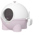 thumbnail image 1 of PawHut Large Cat Litter Box, Enclosed Kitty Litter Box with Lid, Pink, 1 of 10