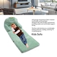 thumbnail image 3 of Cartoon Green Dinosaur Foldable Toddler Chair With Wide Handle, Soft Breathable Kids Sofa For Reading, Relaxing, Sleeping, 3 of 8