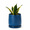 Midnight Blue-4.3 Inch, variant on Beaded Ceramic Pot With Saucer 4 In Ebony Matte 27-c-z-6 | Embossed Dot Texture Smooth Glazed Finish Timeless Vintcharm Drainhole