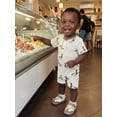 thumbnail image 4 of BemeyourBBs Newborn Baby Boy Mallard Duck Outfit Infant Baby Boys Summer Clothes Romper Shors Short Sleeve Duck Cattle Print Jumpsuit with Chest Pocket One Piece Playsuit, 4 of 9