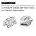 thumbnail image 5 of 100Pack Ribbon End Crimp Clamps, 10.5mm Stripe Texture Pinch Cord End Clasps, Silver White, 5 of 6