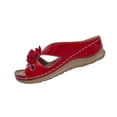 thumbnail image 2 of Guzom Size 7 Womens Wide Width Sandals for 2025 Summer Ladies Wedge Red Slides Beach Open Toe Slippers for Adult Woman Platform Sandals Shoes, 2 of 9