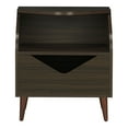 thumbnail image 5 of Furniture of America Barr 1-Drawer and 1-Shelf Wood Teen Nightstand with Angled Legs, Wenge, 5 of 7