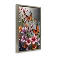 thumbnail image 4 of Stupell Industries Monarch Butterflies & Lilies Animals Painting Brown Floater Framed Canvas Art Print Wall Art, 21 x 31, 4 of 10
