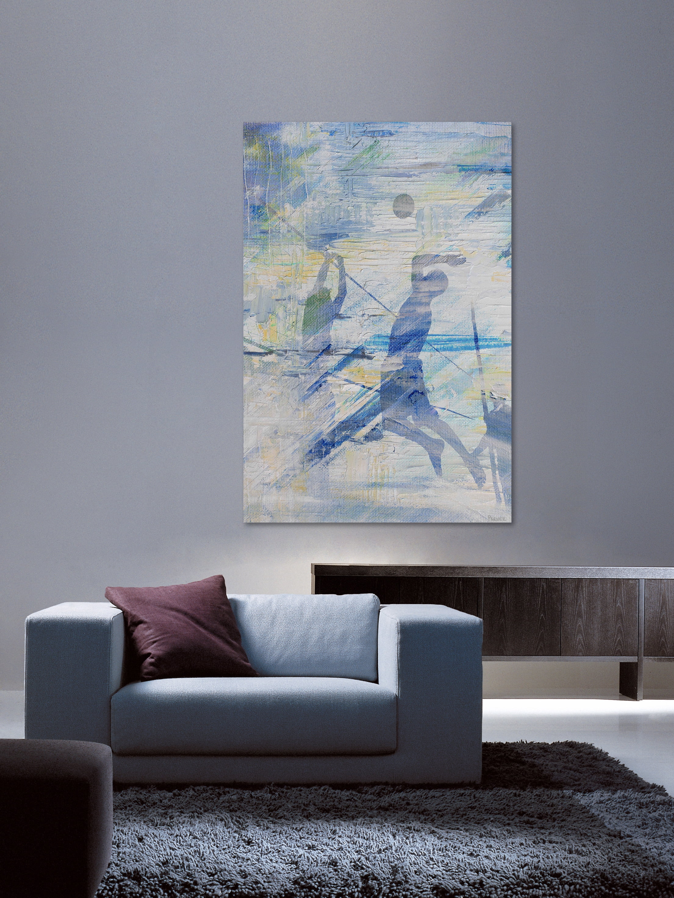 "Spike the Ball" Painting Print on Wrapped Canvas