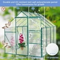 thumbnail image 5 of Anykoon 6 x 8 FT Outdoor Patio Greenhouse with Sliding Door and Adjustable Roof, Drainage System & Galvanized Base,Green, 5 of 7