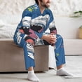 thumbnail image 7 of Kdxio Great White Shark Men’s Pajama Set Pajamas For Men 2 Piece PJ Set with Men Pajama Pants and Long Sleeve T-Shirt Lounge Set-X-Large, 7 of 7
