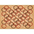 thumbnail image 1 of Ahgly Company Indoor Rectangle Patterned Yellow Orange Area Rugs, 2' x 3', 1 of 1