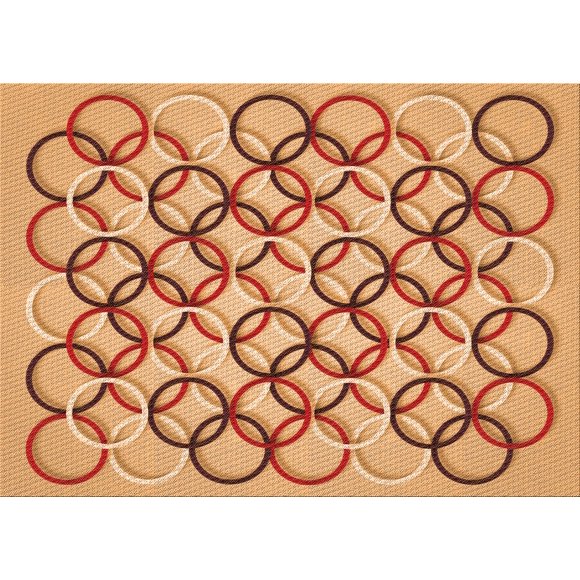 Ahgly Company Machine Washable Indoor Rectangle Transitional Yellow Orange Area Rugs, 5' x 7'