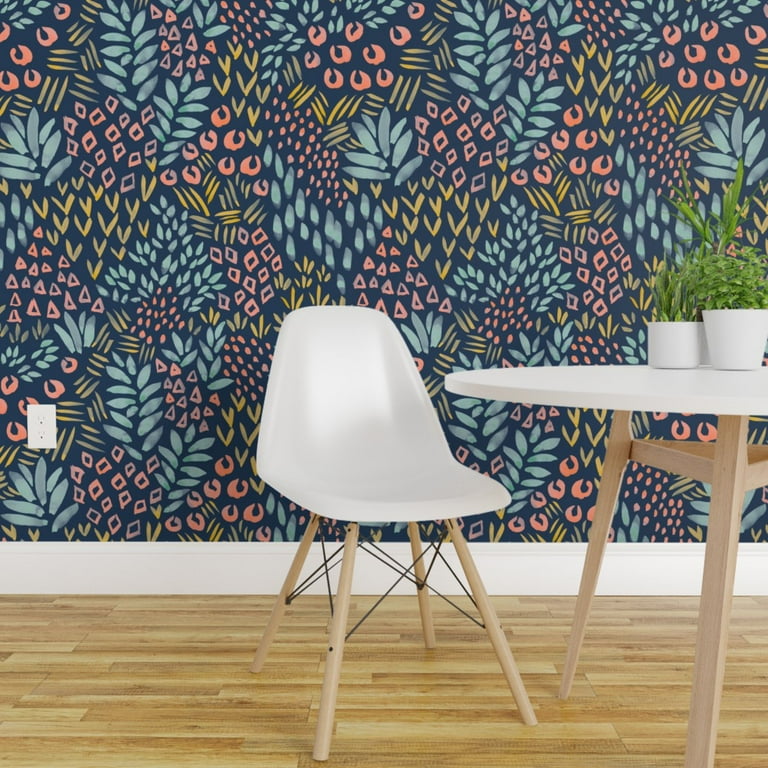 Removable Wallpaper 3ft x 2ft - Garden Midnight Jungle Abstract