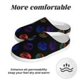 thumbnail image 6 of Fotbe 80s Style Palm Trees Pattern Women's Fuzzy Curly Fur Memory Foam Loafer Slippers Indoor Outdoor Slippers Winter Home Shoes-37/38, 6 of 7