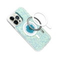 thumbnail image 6 of Designed for Samsung Galaxy S24 Plus /S24+ Magnetic Circle MagSafe Wireless Compatible Epoxy Glitter Flower Shiny Sparkle Bling Hybrid TPU Phone Case Cover [Blue], 6 of 7