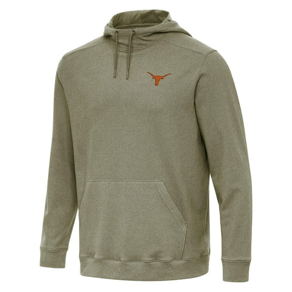 Men's Antigua Olive Texas Longhorns Cloud Pullover Hoodie