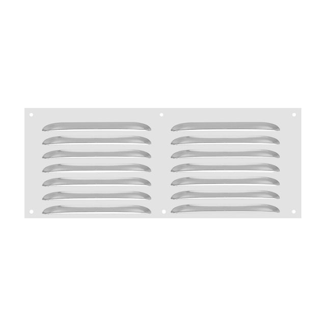 Cubierta de ventilación de aluminio Uxcell de 12 x 6 pulgadas, cubierta de rejilla de aire, cubierta de ventilación HVAC con louver, tono plateado
