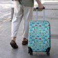 thumbnail image 3 of Cartoon Traffic Vehicles Signs Blue Pattern Luggage Cover Fashion Suitcase Cover Baggage Covers Fit 25-28 Inch Luggage (Go Travel), 3 of 5