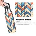 thumbnail image 4 of Yayeee 33oz Insulated Water Bottle Double Wall Stainless Steel with Flip Straw Lid, Blue Geometric, 4 of 7
