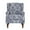 Pattern-Navy, variant on UIXE High Back Accent Chair Living Room Chairs Upholstered Armchair in Fabric Retro Wingback Arm Chair, Gray Tufted
