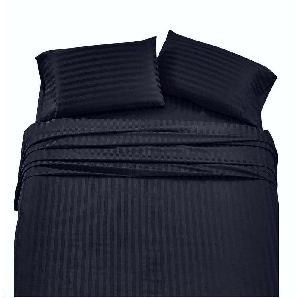 RV Queen Sheets easy to fit in RVmattress upto 15 Inch Stripe Navy