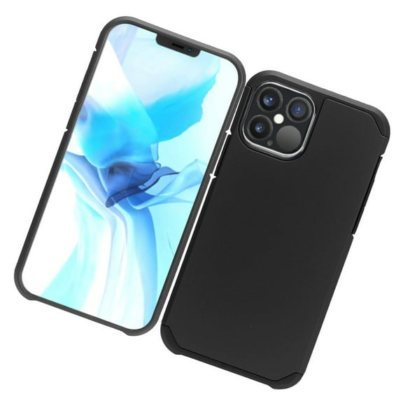 Apple iPhone 12 PRO MAX /6.7" Phone Case Protective Hybrid Anti-Drop Protection Shockproof Armor Dual Layers Frame Heavy Duty Rubber Rugged Black Phone Cover forApple iPhone 12 Pro Max