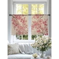 thumbnail image 4 of Peaches Branches Sheer Curtains 45 Inch Length 2 Panels Set Window Treatments, Farmhouse Spring Botanical Pink Flowers Rod Pocket Semi Curtains for Living Room/Bedroom/Kitchen Décor, 104"W x 45"L, 4 of 7