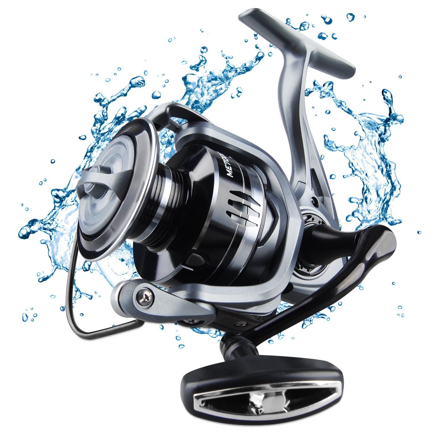 ABCPOW Spinning Reel Freshwater and Saltwater Spinning Fishing Reels Double-Shielded Stainless-Steel BB 12+1 30LBs Max Drag Power 5.2:1 Gear Ratio Graphite Frame CNC Aluminum Spool&Handle 7000 Series