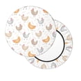 thumbnail image 2 of Daiia Funny Chicken Stool Covers Round,Round Bar Stool Covers Waterproof Bar Chair Covers Washable Stool Cushion Slipcover for 12-14 Inch Chair-12 inch, 2 of 7