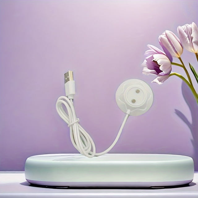 LEEYNEER 1pc Magnetic USB Charging Cable - Compact & Durable with Easy-Attach Design White for On-the-Go Power Delivery