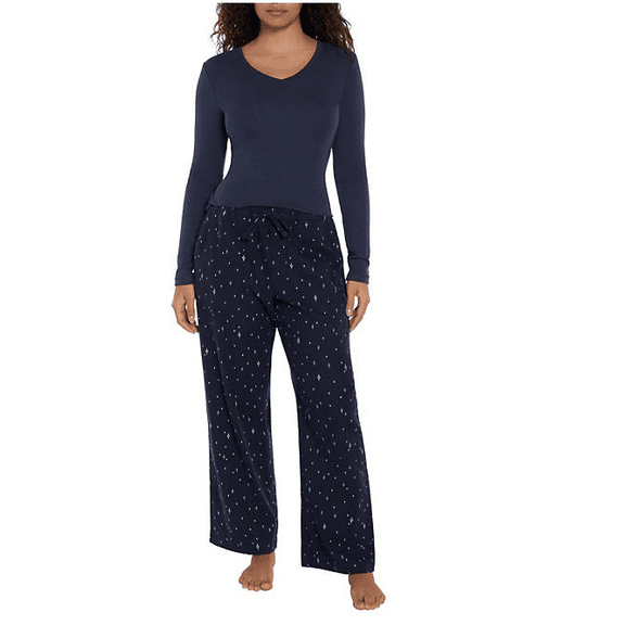 Gap Women's Flannel Pajama Set Midnight Stars XL