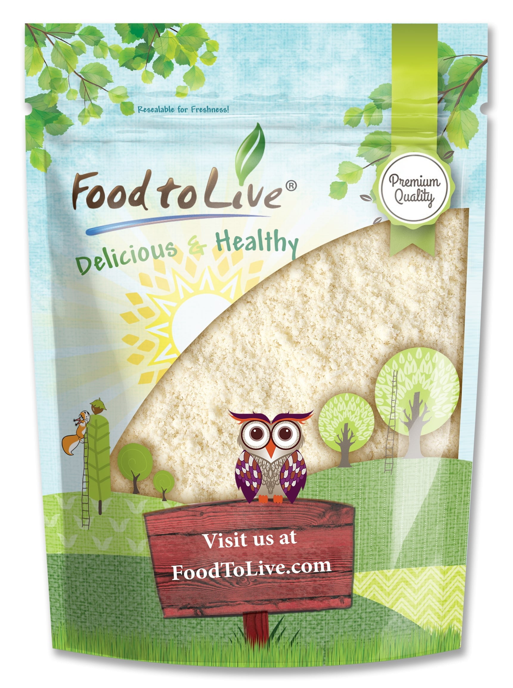 Blanched Almond Flour, Non-GMO Verified, 0.5 Pounds — Kosher, Vegan — by Food to Live